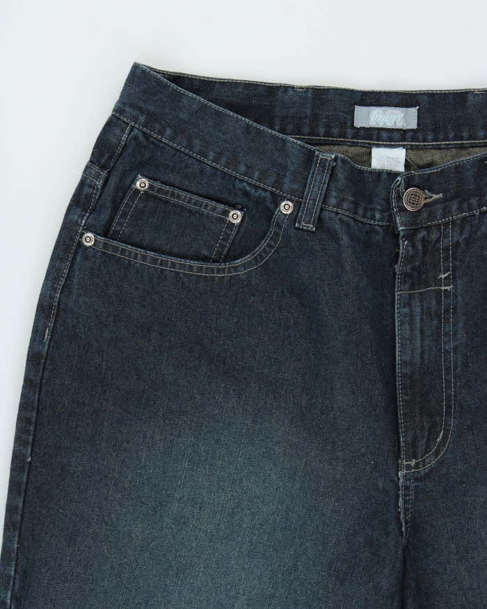 Vintage Y2K 00s Utility Indigo Wide Leg Denim Jeans - W34 L32