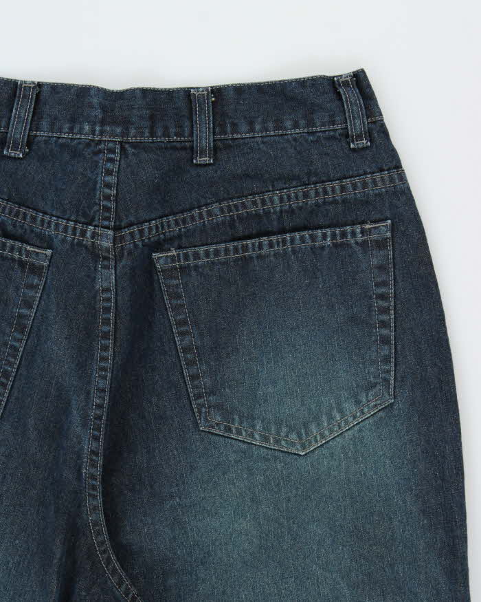 Vintage Y2K 00s Utility Indigo Wide Leg Denim Jeans - W34 L32