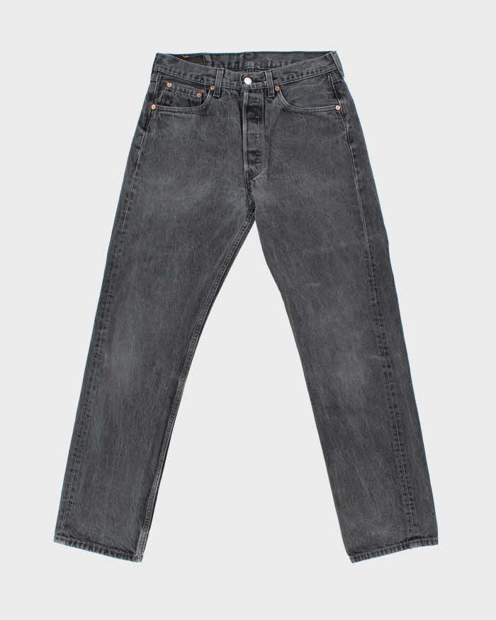 Vintage 1995 Levi's 501 Red Batwing Made In USA Faded Denim Straight Leg Jeans - W32 L32