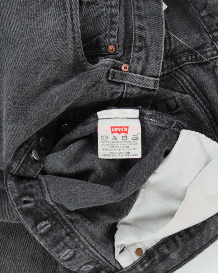 Vintage 1995 Levi's 501 Red Batwing Made In USA Faded Denim Straight Leg Jeans - W32 L32