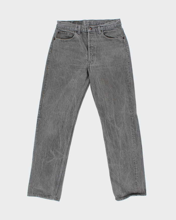 Vintage 1980s Levi's 501 Red Batwing Made In USA Denim Straight Leg Jeans - W32 L32