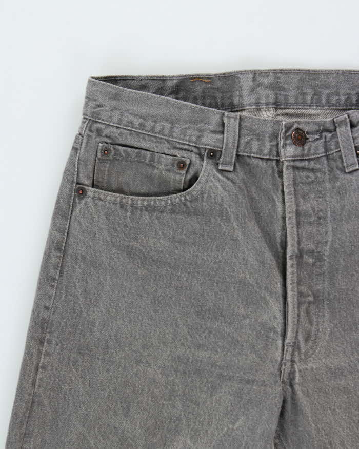 Vintage 1980s Levi's 501 Red Batwing Made In USA Denim Straight Leg Jeans - W32 L32