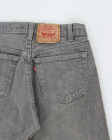 Vintage 1980s Levi's 501 Red Batwing Made In USA Denim Straight Leg Jeans - W32 L32