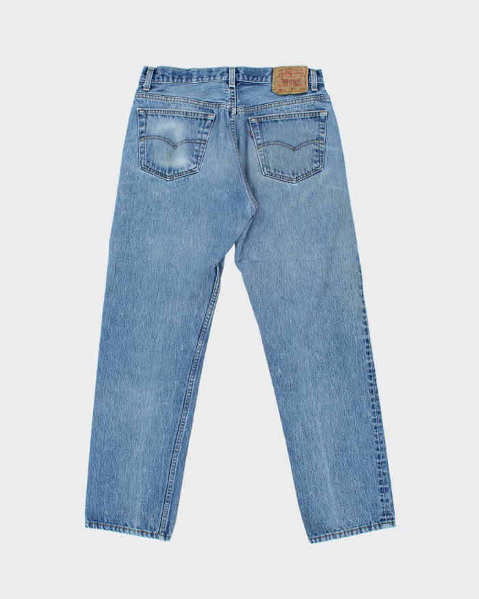 Vintage 1994 Levi's 501xx Red Batwing Made In USA Denim Straight Leg Jeans - W33 L30