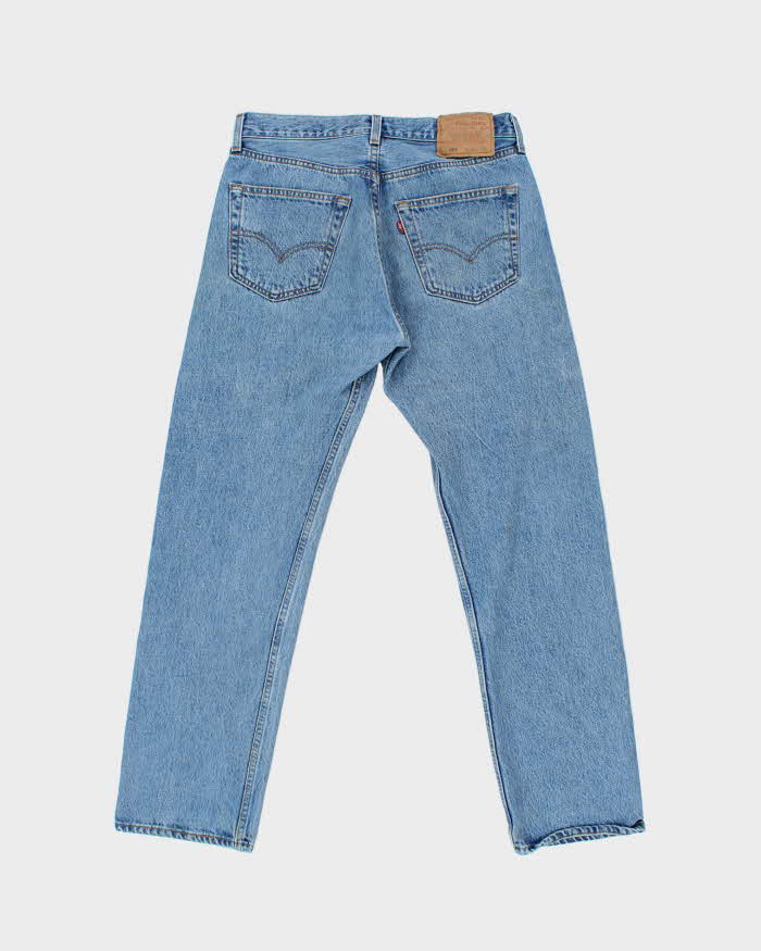 Vintage 1995 Levi's 501 Red Batwing Made In USA Denim Straight Leg Jeans - W32 L30