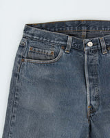 Vintage 1991 Levi's 501 Red Batwing Made In USA Dyed Denim Straight Leg Jeans - W32 L31