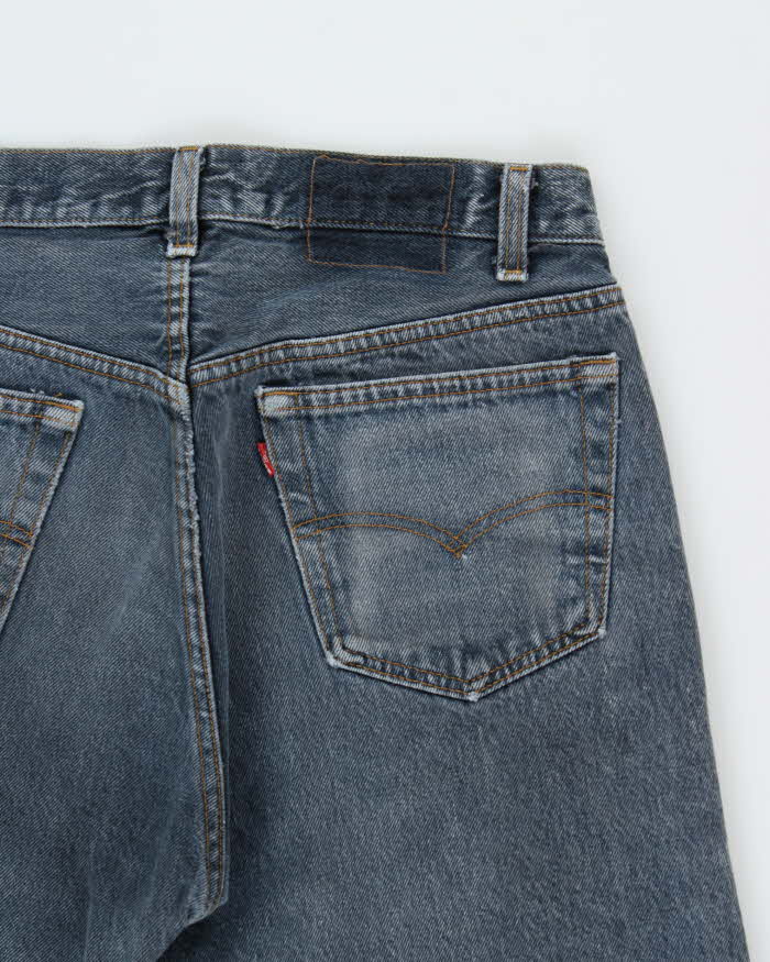 Vintage 1991 Levi's 501 Red Batwing Made In USA Dyed Denim Straight Leg Jeans - W32 L31