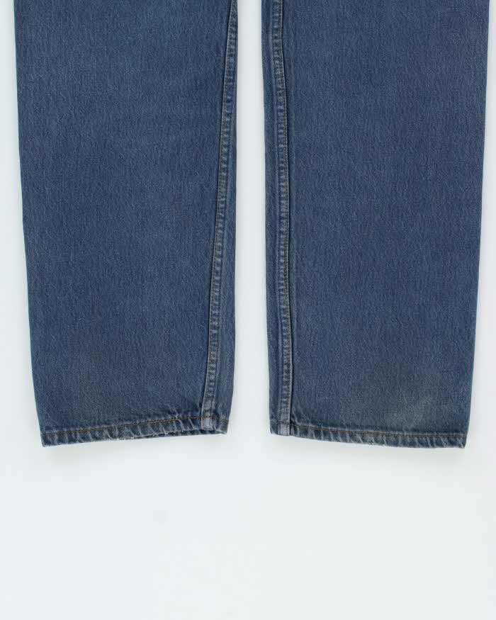 Vintage 1993 Levi's 501 Red Batwing Made In USA Dyed Denim Straight Leg Jeans - W36 L34