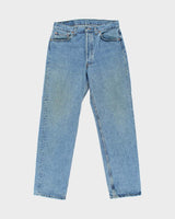 Vintage 1991 Levi's 501 Batwing Tag Made In USA Denim Straight Leg Jeans - W33 L32