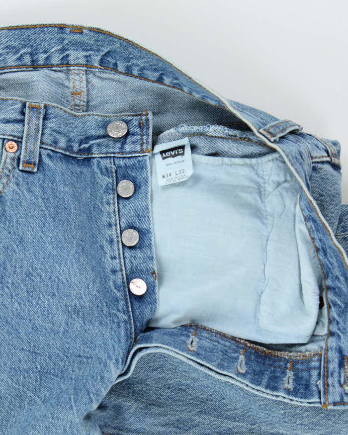 Vintage 1991 Levi's 501 Batwing Tag Made In USA Denim Straight Leg Jeans - W33 L32