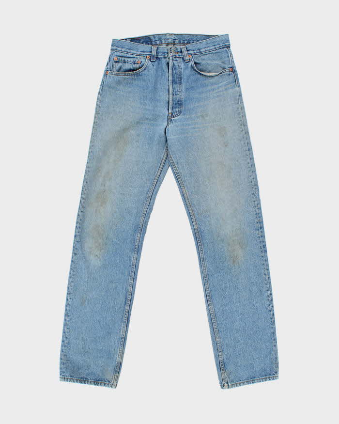 Vintage 1991 Levi's 501 Batwing Tag Made In USA Distressed Denim Straight Leg Jeans - W30 L33