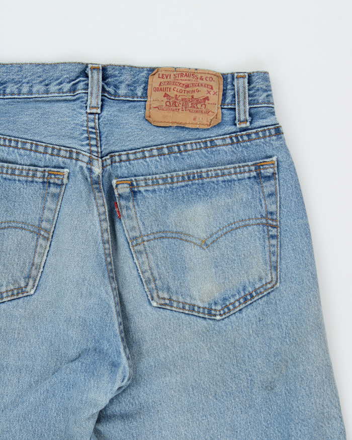 Vintage 1991 Levi's 501 Batwing Tag Made In USA Distressed Denim Straight Leg Jeans - W30 L33