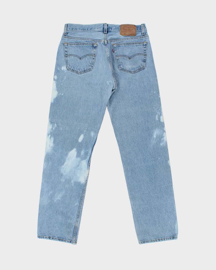 Vintage 1994 Levi's 501 Red Batwing Made In USA Straight Leg Dyed Denim Jeans - W33 L32