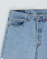 Vintage 1994 Levi's 501 Red Batwing Made In USA Straight Leg Dyed Denim Jeans - W33 L32