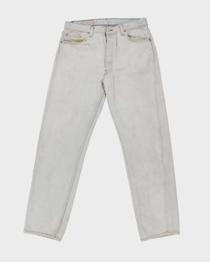 Vintage 1994 Levi's 501 Red Batwing Made In USA Straight Leg Denim Jeans - W35 L33