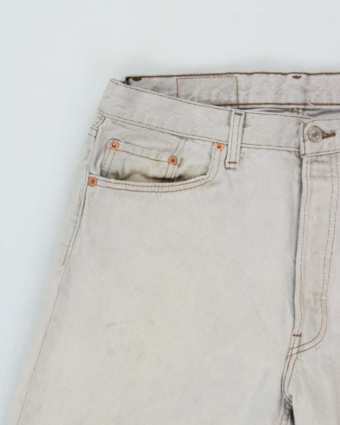 Vintage 1994 Levi's 501 Red Batwing Made In USA Straight Leg Denim Jeans - W35 L33