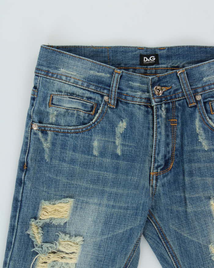 Vintage Y2K 00s D&G Audacious Distressed Skinny Fit Denim Jeans - W30 L32