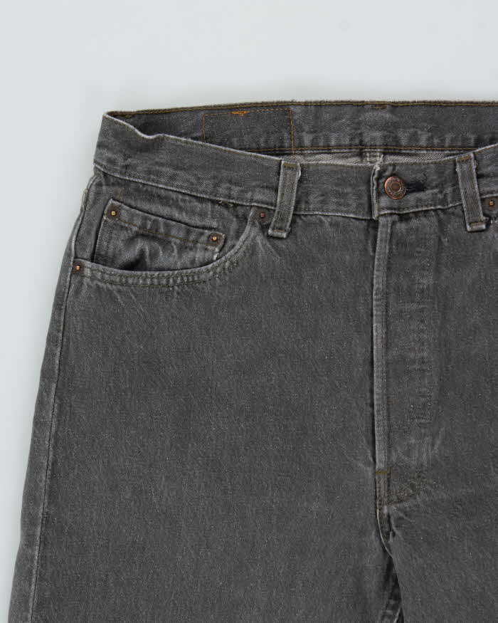 Vintage 1989 Levi's 501 Red Batwing Made In USA Straight Leg Denim Jeans - W34 L34