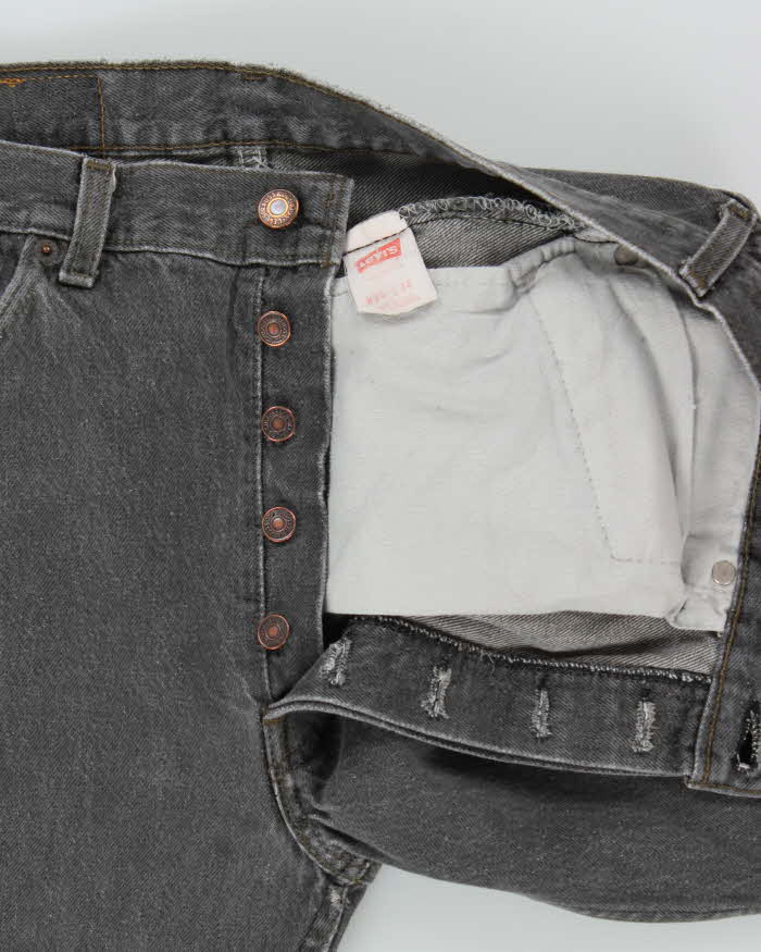 Vintage 1989 Levi's 501 Red Batwing Made In USA Straight Leg Denim Jeans - W34 L34