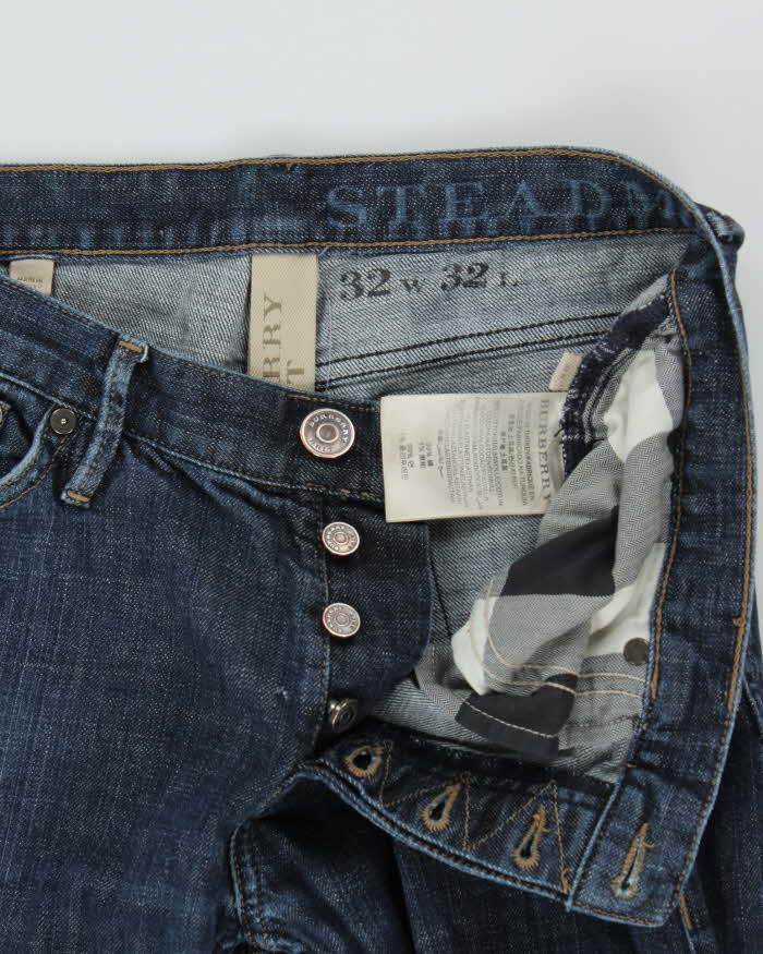 Vintage Burberry Brit Steadman Indigo Denim Slim Fit Jeans - W32 L32