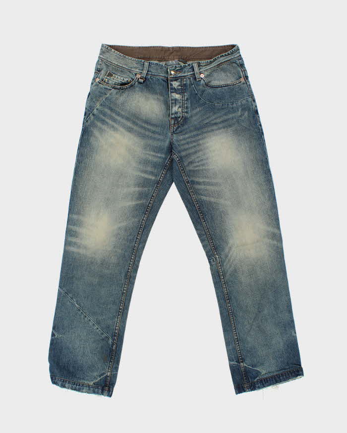 Vintage Armani Exchange Mud Wash Relaxed Straight Leg Denim Jeans - W34 L32