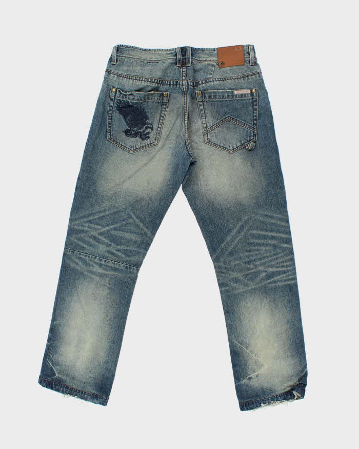 Vintage Armani Exchange Mud Wash Relaxed Straight Leg Denim Jeans - W34 L32