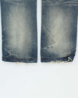 Vintage Armani Exchange Mud Wash Relaxed Straight Leg Denim Jeans - W34 L32