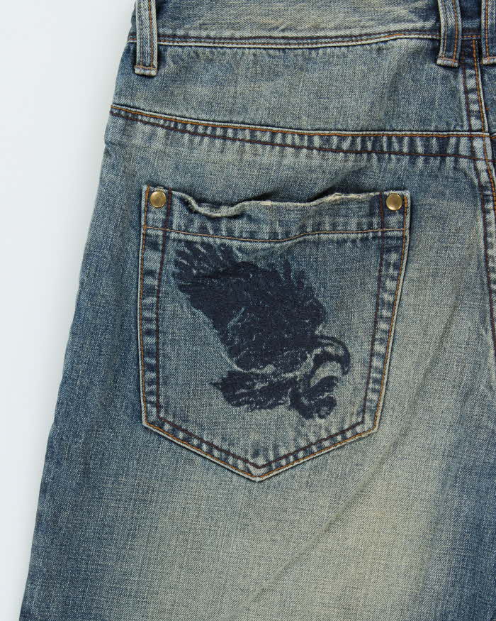 Vintage Armani Exchange Mud Wash Relaxed Straight Leg Denim Jeans - W34 L32