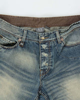 Vintage Armani Exchange Mud Wash Relaxed Straight Leg Denim Jeans - W34 L32