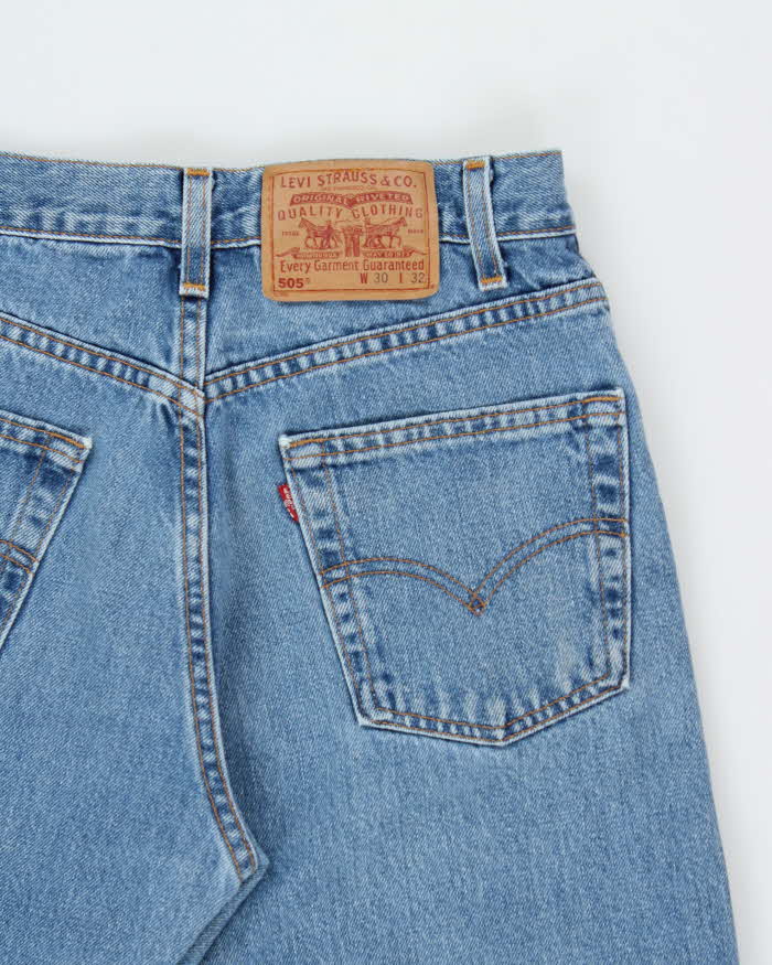 Vintage 1990s Levi's 505 Mid Rise Straight Leg Denim Jeans - W29 L32