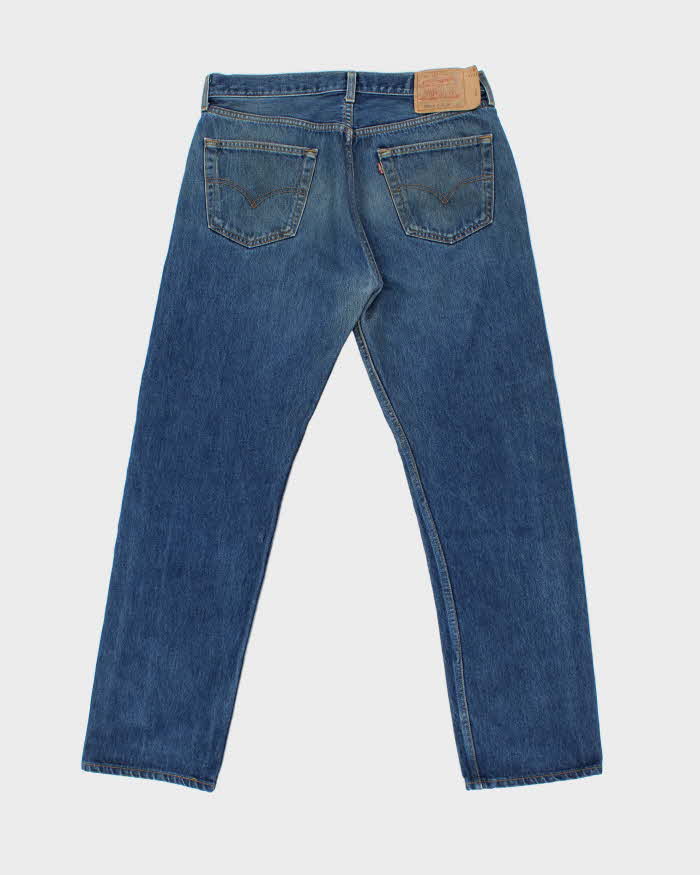 Vintage 1998 Levi's 501xx Red Batwing Made In USA Straight Leg Denim Jeans - W36 L33