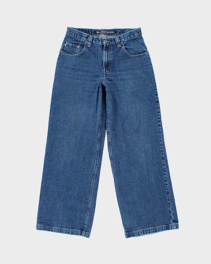 Vintage 1990s Silver Clothing 'Big Fit' Ultra Wide Leg Denim Jeans - W30 L30