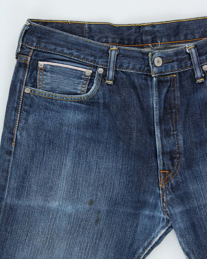 Vintage Levi's 501 Red Batwing Straight Leg Selvedge Denim Jeans - W36 L32