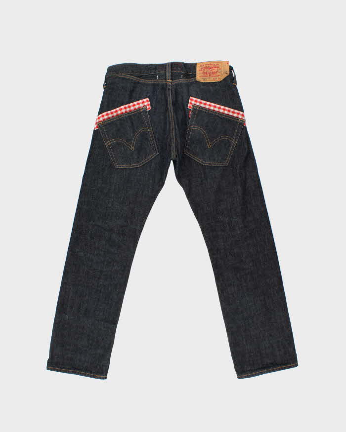 Vintage AW2009 Junya Watanabe Comme des Garcons x Levi's 505 Raw Japanese Denim Gingham Straight Leg Jeans - W29 L28