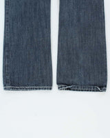 Vintage Y2K 00s Laguna Beach Embroidered Contrast Stitch Bootcut Denim Jeans - W36 L34