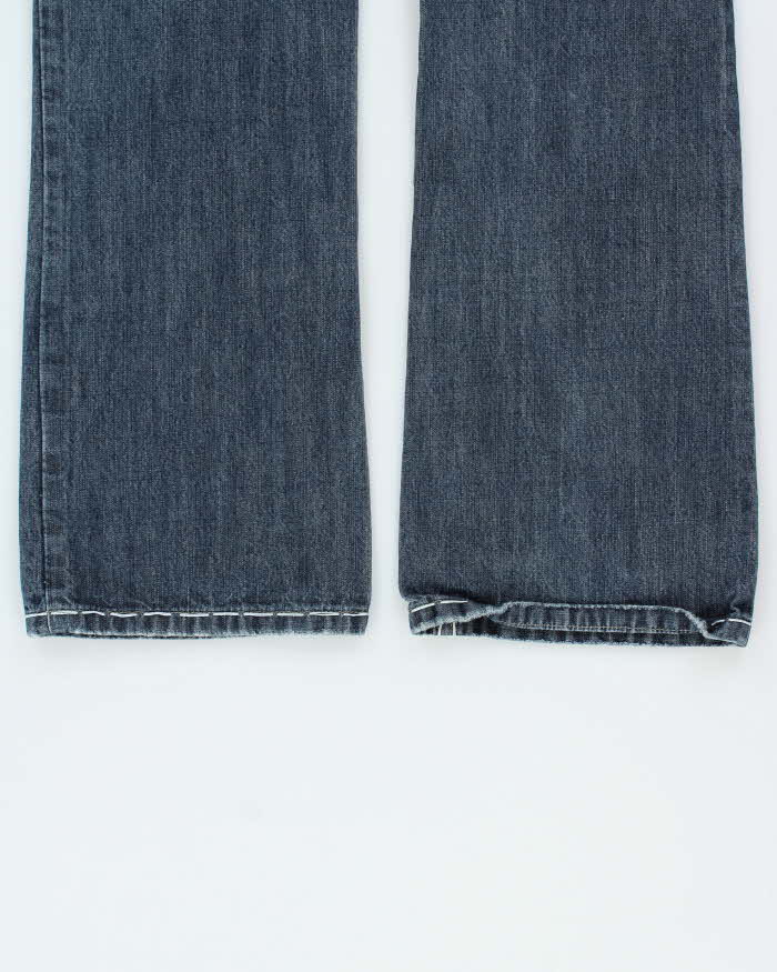 Vintage Y2K 00s Laguna Beach Embroidered Contrast Stitch Bootcut Denim Jeans - W36 L34