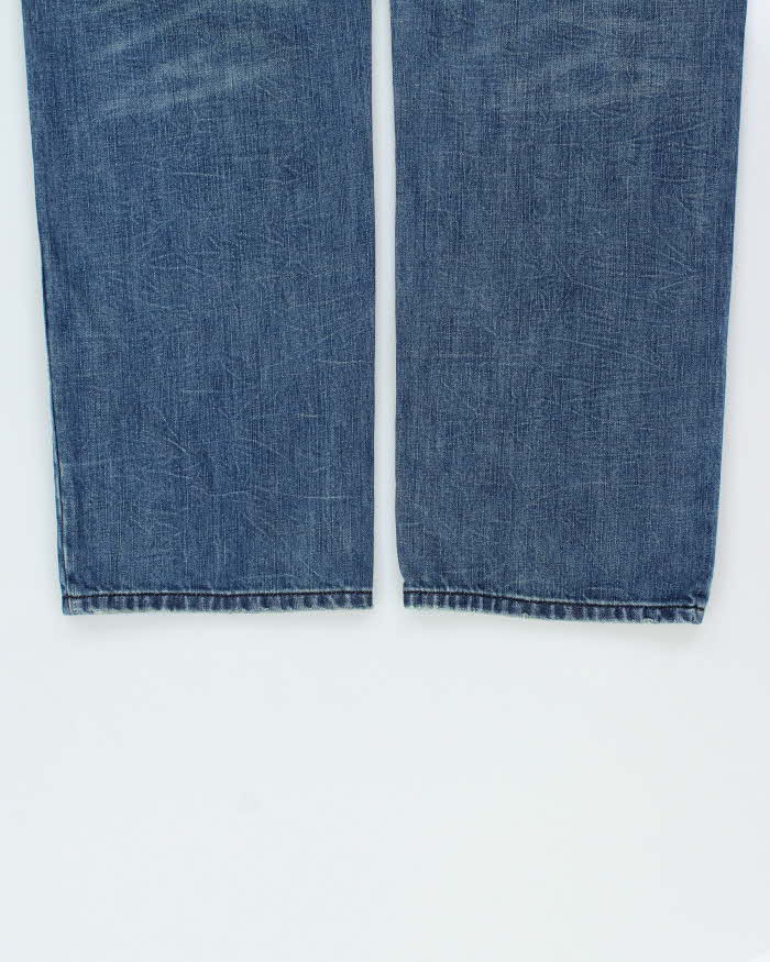 Vintage Y2K 00s Live Mechanics Embroidered Wide Leg Denim Jeans - W36 L34