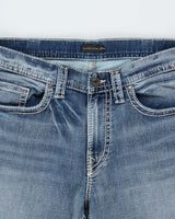 Vintage Y2K 00s Silver Clothing Greyson Contrast Stitch Relaxed Straight Leg Denim Jeans - W36 L36