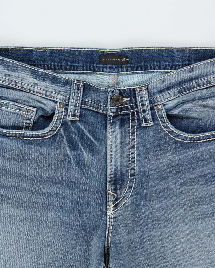 Vintage Y2K 00s Silver Clothing Greyson Contrast Stitch Relaxed Straight Leg Denim Jeans - W36 L36