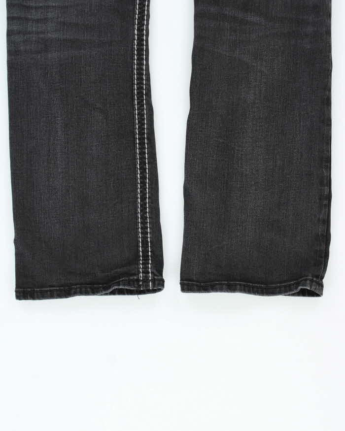 Vintage Y2K 00s Rock Revival Soren Contrast Stitch Embellished Straight Leg Denim Jeans - W31 L31