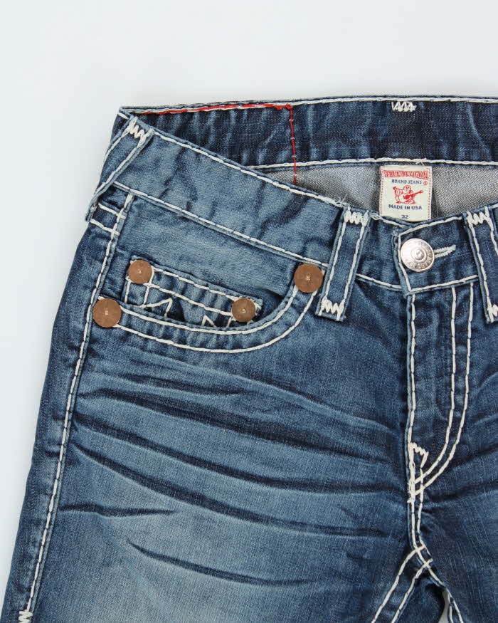 Vintage Y2K 00s True Religion Bobby Super T Made In USA Bootcut Denim Jeans - W34 L30