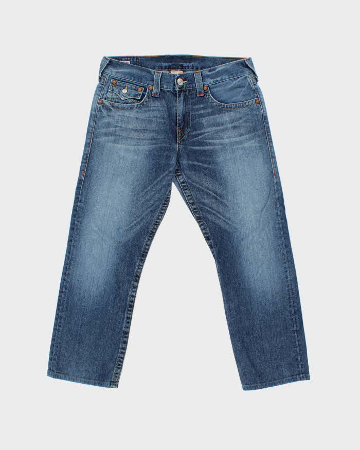 Vintage Y2K 00s True Religion Ricky Flap Made In USA Straight Leg Denim Jeans - W35 L28