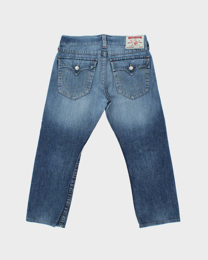 Vintage Y2K 00s True Religion Ricky Flap Made In USA Straight Leg Denim Jeans - W35 L28