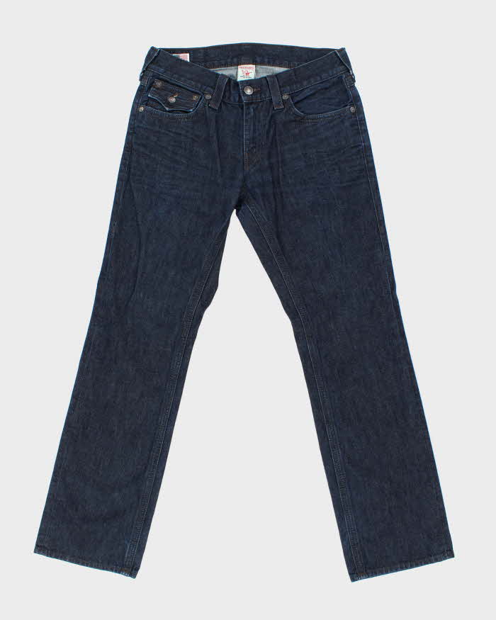 Vintage True Religion Ricky Made In USA Indigo Relaxed Straight Leg Denim Jeans - W34 L34