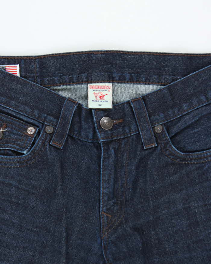 Vintage True Religion Ricky Made In USA Indigo Relaxed Straight Leg Denim Jeans - W34 L34