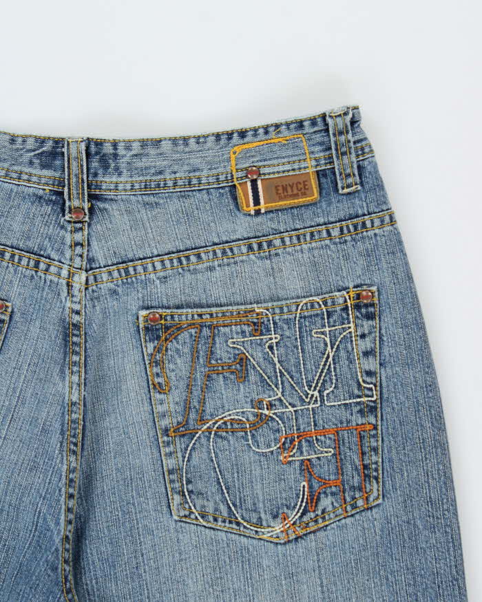 Vintage Y2K 00s Enyce Embroidered Wide Leg Denim Jeans - W36 L32