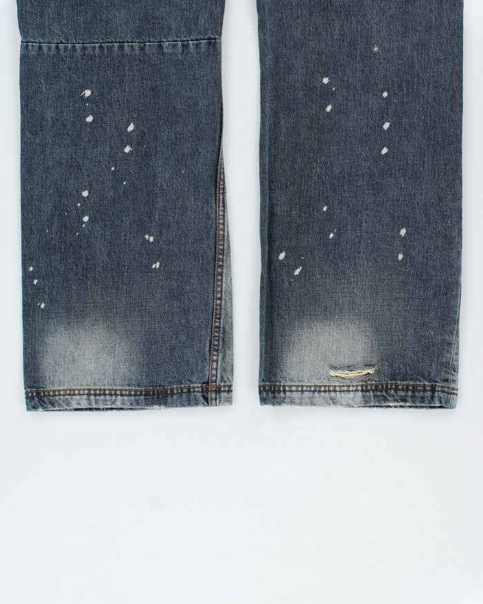 Vintage Y2k 00s Armani Exchange Distressed Wide Leg Jeans - W36 L32
