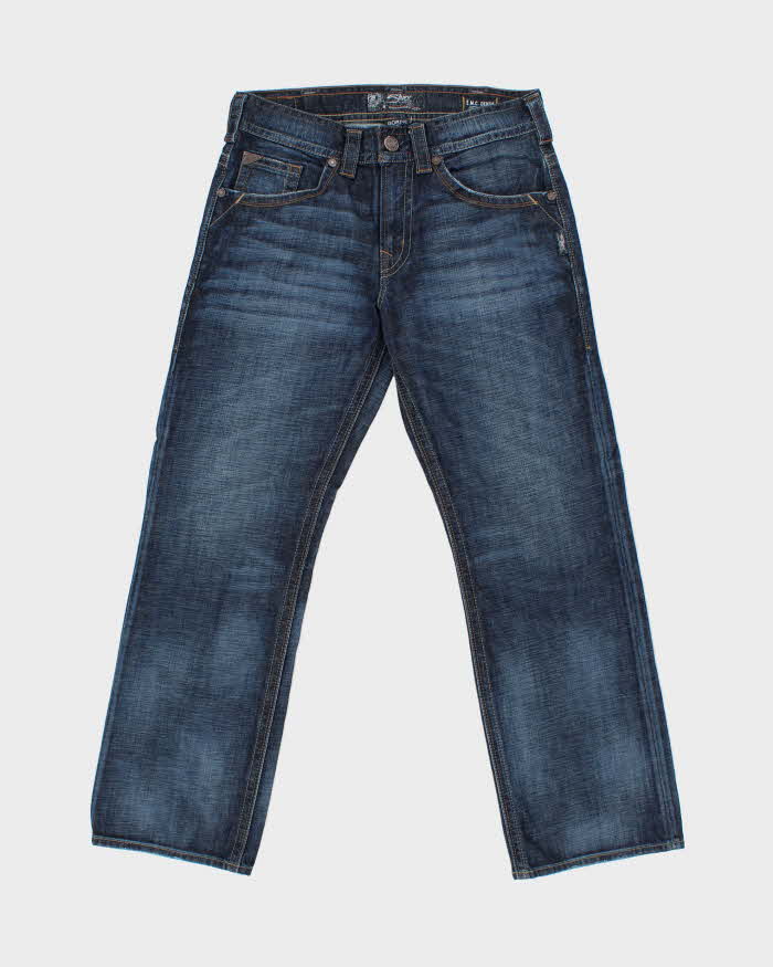 Vintage 00s Silver Dark Wash Jeans - W32 L32