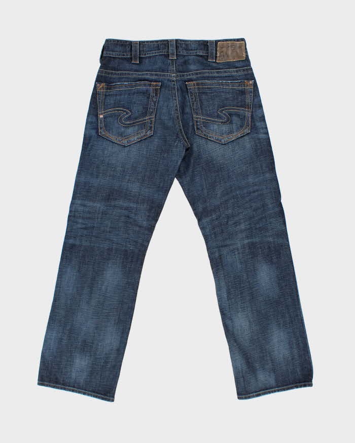Vintage 00s Silver Dark Wash Jeans - W32 L32