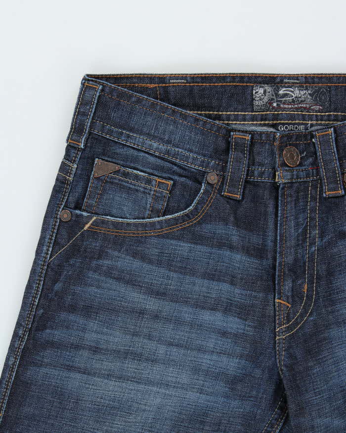 Vintage 00s Silver Dark Wash Jeans - W32 L32